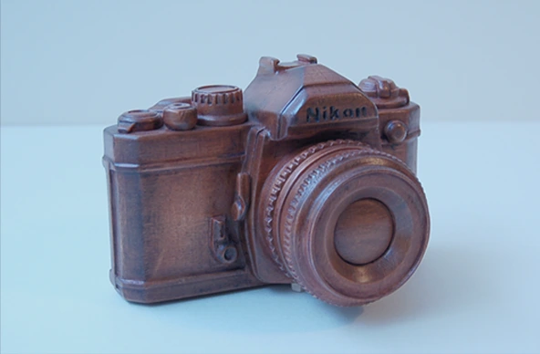 Jacques Gastineau creation - wooden copy of a nikon